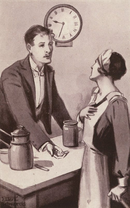Illustratie voor Kipps door H.G. Wells door Mary Ellen Edwards
