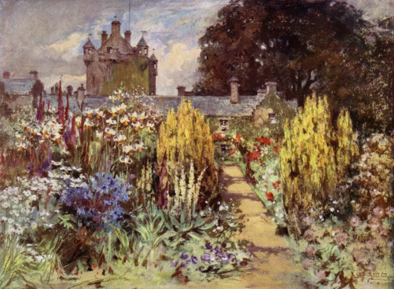 Schotse tuinen: Cawdor Castle door Mary Georgina Wade Wilson