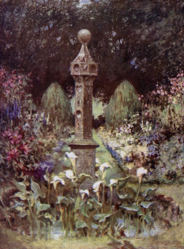 Schotse tuinen: Kelburne Castle (kleur litho) door Mary Georgina Wade Wilson
