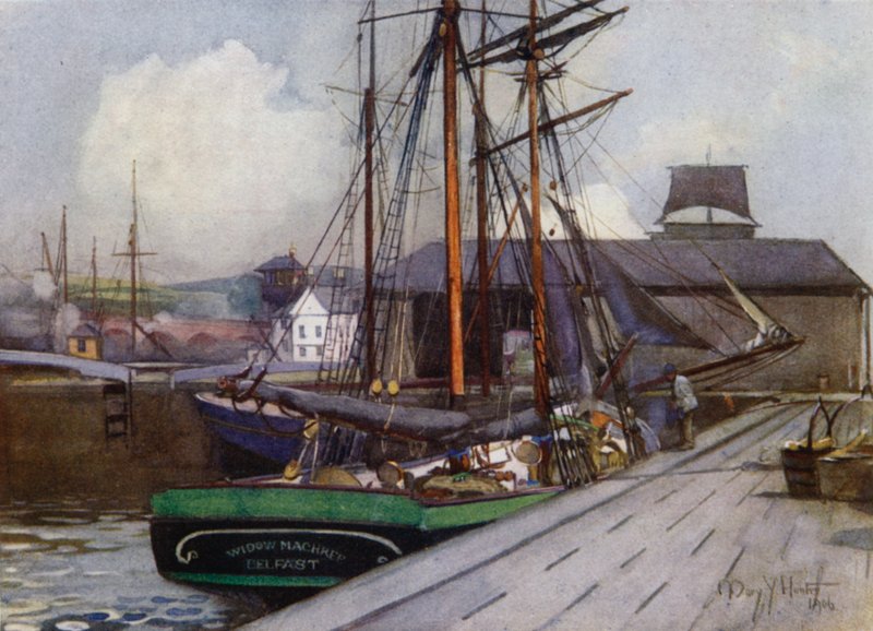 Ingang naar Clyde en Forth Kanaal, Bowling door Mary Young Hunter