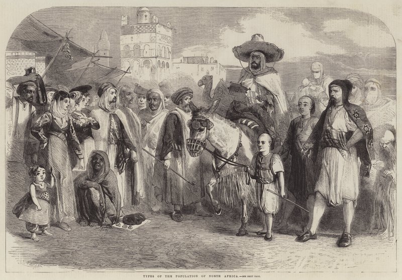 Typen van de bevolking van Noord-Afrika door Matthew Somerville Morgan