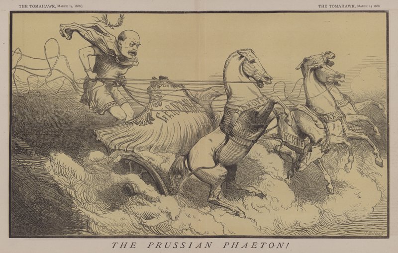 De Pruisische Phaeton (kleur litho) door Matthew