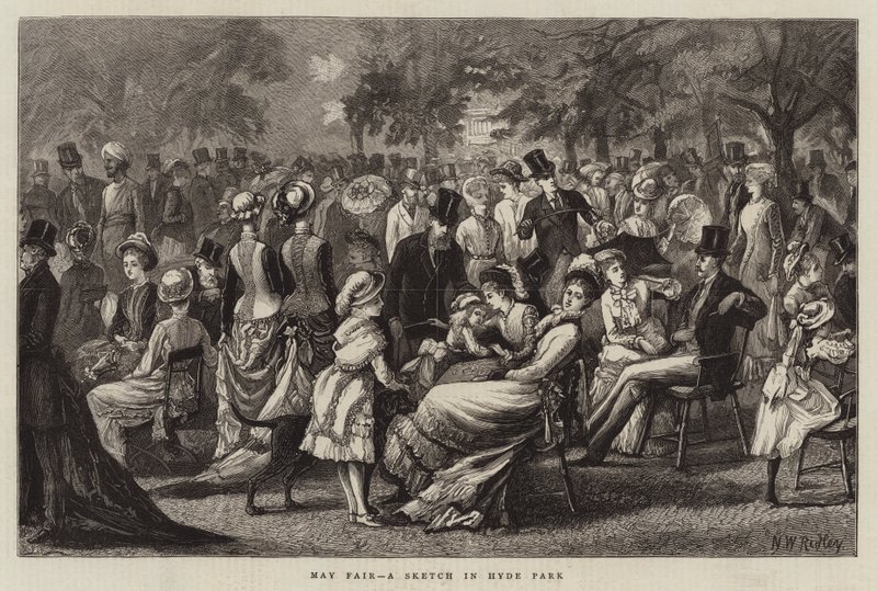 May Fair, een Schets in Hyde Park door Matthew White Ridley
