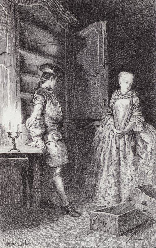 Scène uit Manon Lescaut door Maurice Leloir