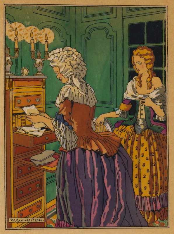 Illustratie voor Les Liaisons Dangereuses door Choderlos De Laclos door Maurice Berty