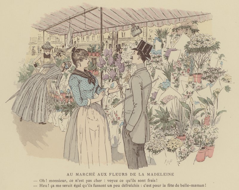 Illustratie voor Paris Brillant door Maurice Charles Mathieu Bonvoisin
