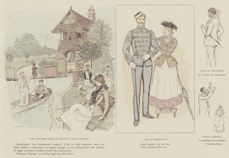 Illustratie voor La Vie De Londres door Mars door Maurice Charles Mathieu Bonvoisin