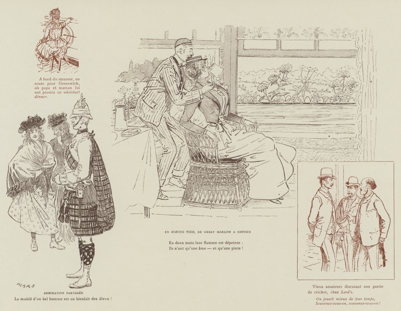 Illustratie voor La Vie De Londres door Mars door Maurice Charles Mathieu Bonvoisin