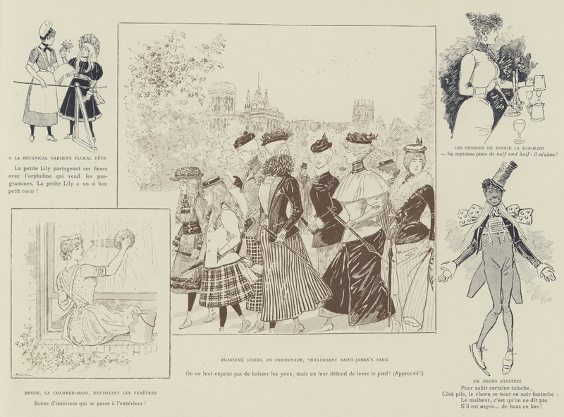 Illustratie voor La Vie De Londres door Mars door Maurice Charles Mathieu Bonvoisin
