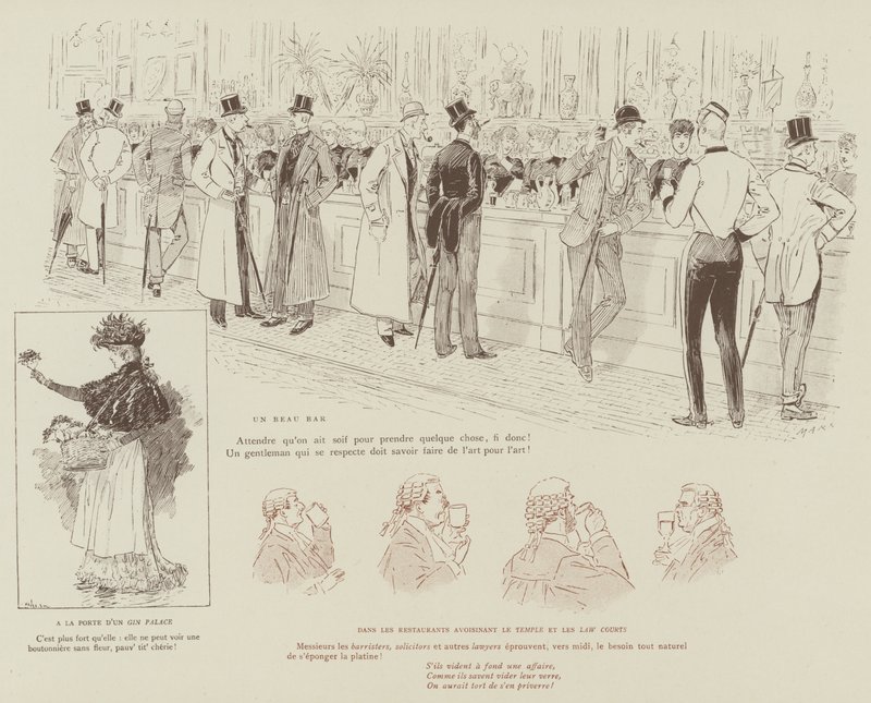 Illustratie voor La Vie De Londres door Mars door Maurice Charles Mathieu Bonvoisin