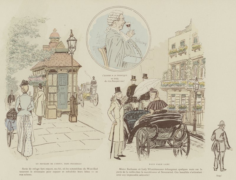 Illustratie voor La Vie De Londres door Mars door Maurice Charles Mathieu Bonvoisin