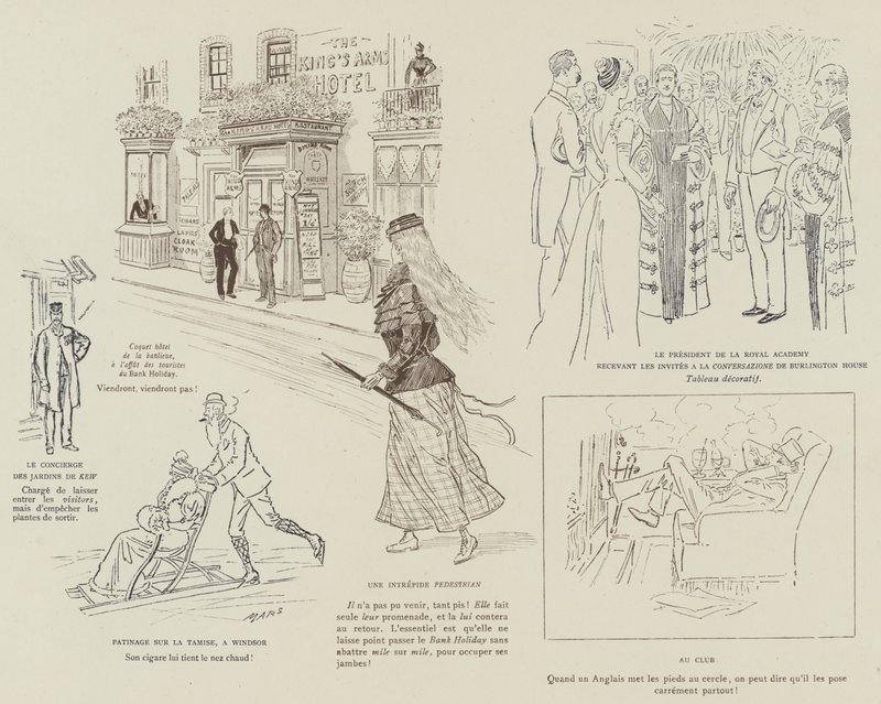 Illustratie voor La Vie De Londres door Mars door Maurice Charles Mathieu Bonvoisin