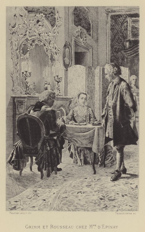 Grimm en Rousseau bij Madame d