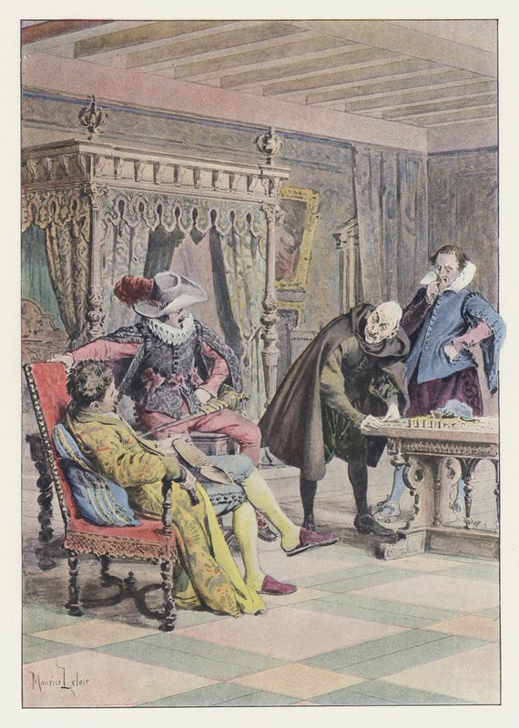 Illustratie voor Gil Blas (kleur litho) door Maurice Leloir