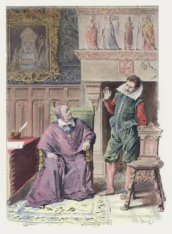Illustratie voor Gil Blas (kleur litho) door Maurice Leloir