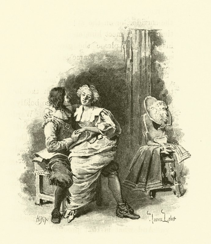 Illustratie voor De Drie Musketiers door Maurice Leloir