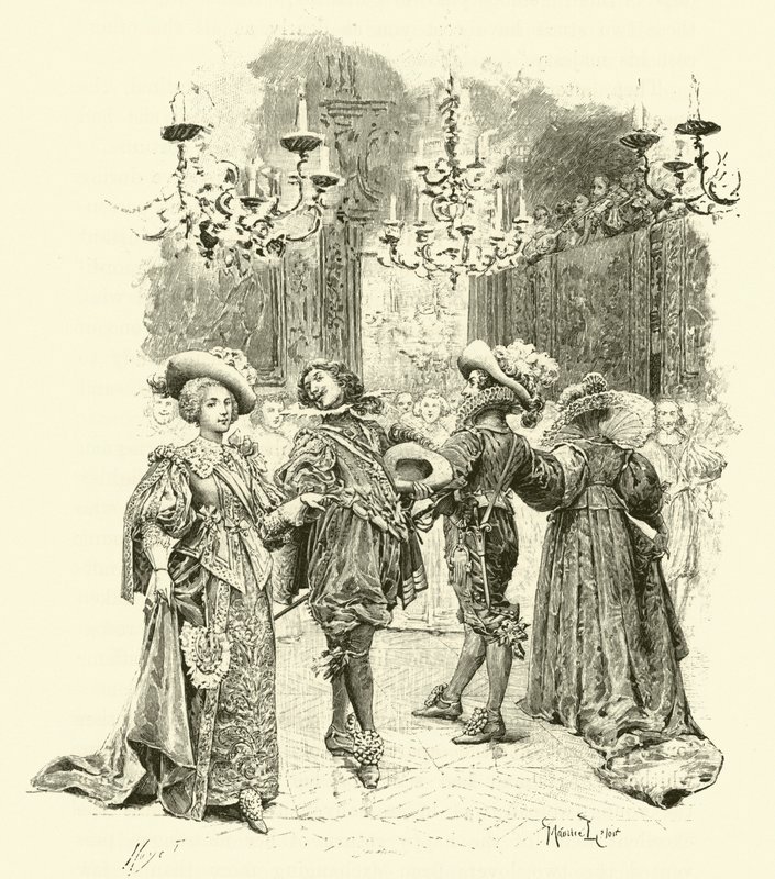 Illustratie voor De Drie Musketiers door Maurice Leloir