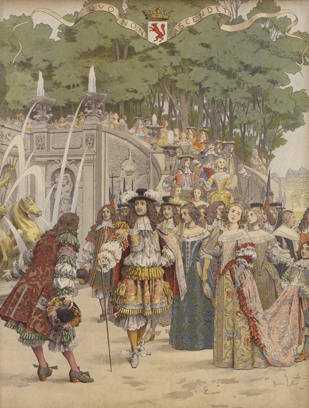 Nicolas Fouquet ontvangt koning Lodewijk XIV in Vaux door Maurice Leloir