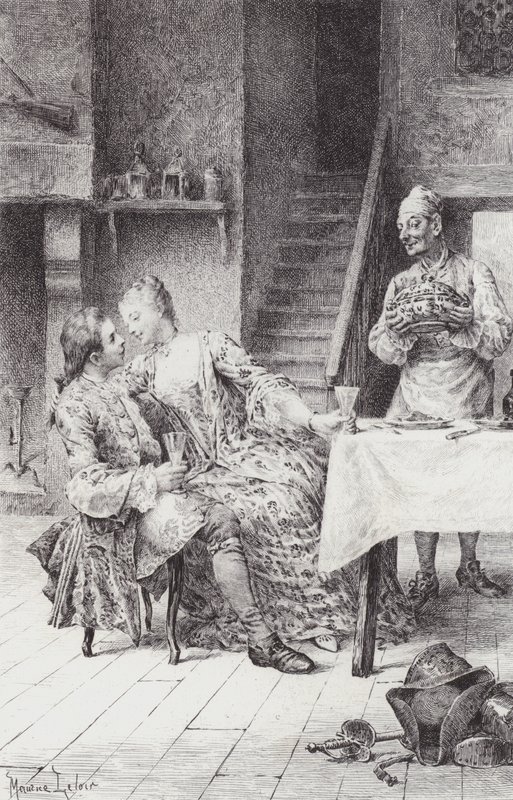 Scène uit Manon Lescaut door Maurice Leloir