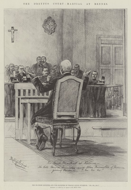 Het Dreyfus-krijgsgerecht in Rennes door Melton Prior