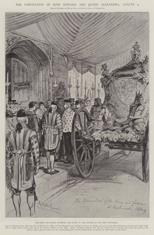De Kroning van Koning Edward en Koningin Alexandra, 9 augustus door Melton Prior