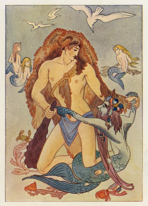 Hercules en de Oude Man van de Zee door Merlyn Mann