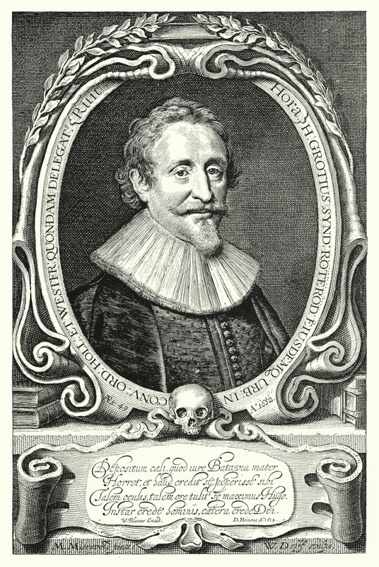 Hugo Grotius, Nederlandse jurist, theoloog, filosoof en auteur door Michiel Jansz. van (after) Miereveld