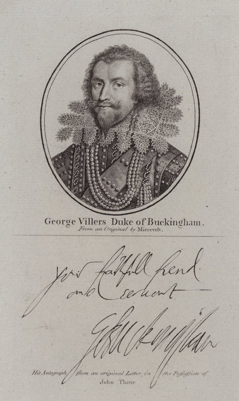 George Villiers Hertog van Buckingham, Engels hoveling, politicus en favoriet van Koning James I door Michiel Janszoon van (after) Miereveldt