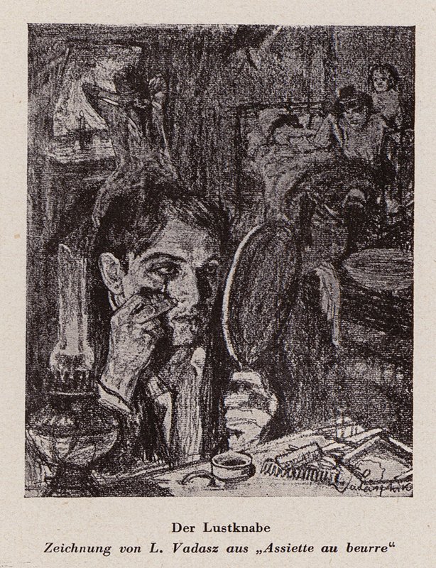 Huurjongen (litho) door Miklós Vadász