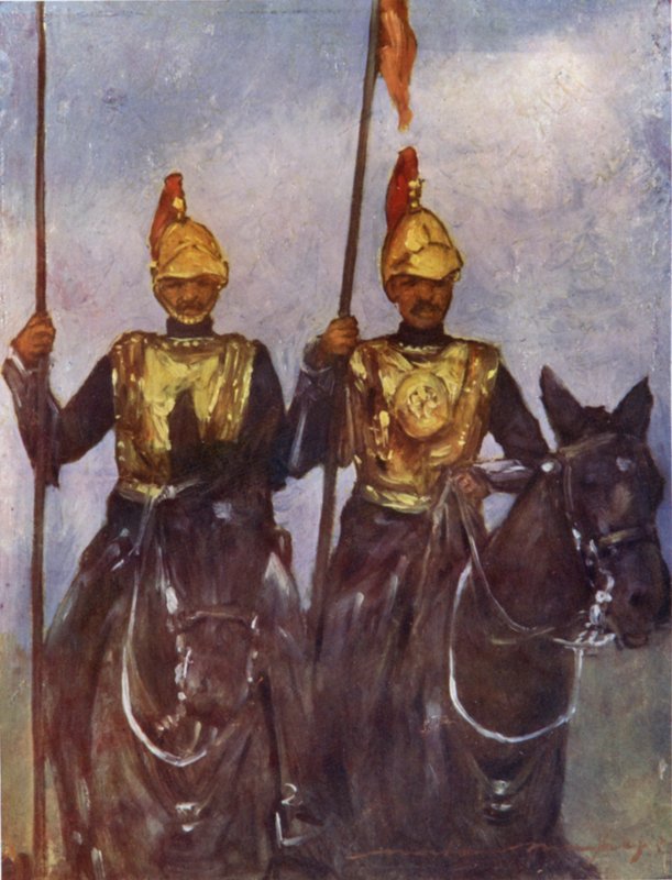 Lijfwacht van Zijne Hoogheid Dogra Sowar Kashmir door Mortimer Ludington Menpes