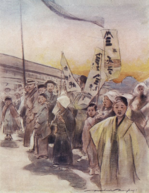 Vliegende Banners door Mortimer Ludington Menpes