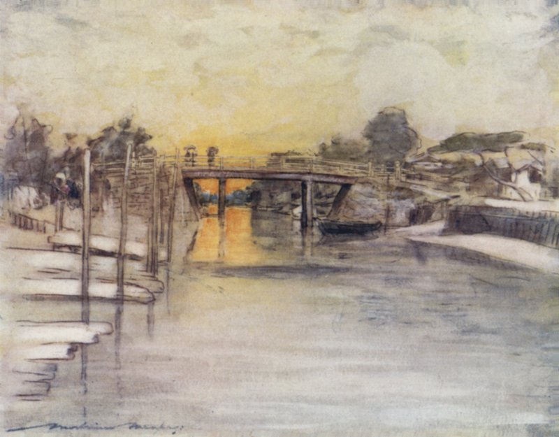 Over de Brug door Mortimer Ludington Menpes