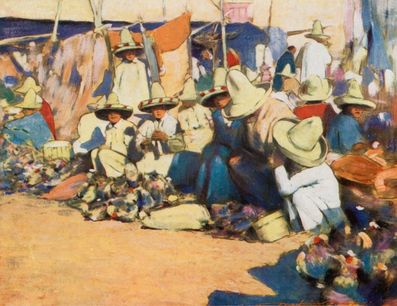 Puebla door Mortimer Ludington Menpes