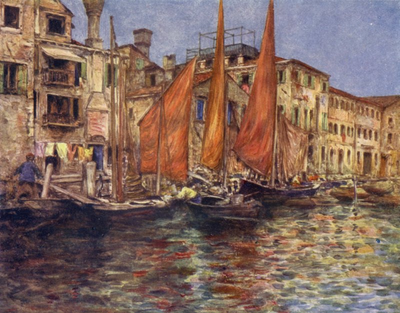 De Vismarkt door Mortimer Ludington Menpes