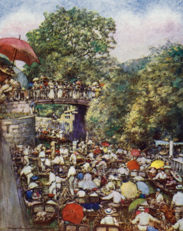 Boulters Lock, Ascot Zondag door Mortimer Ludington Menpes