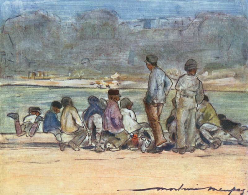 Vijver bij de Tuilerieën door Mortimer Ludington Menpes