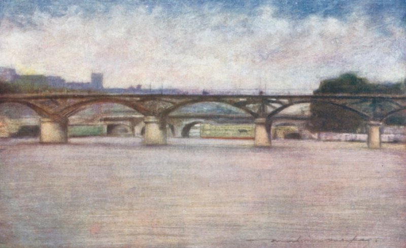 De Pont des Arts door Mortimer Ludington Menpes