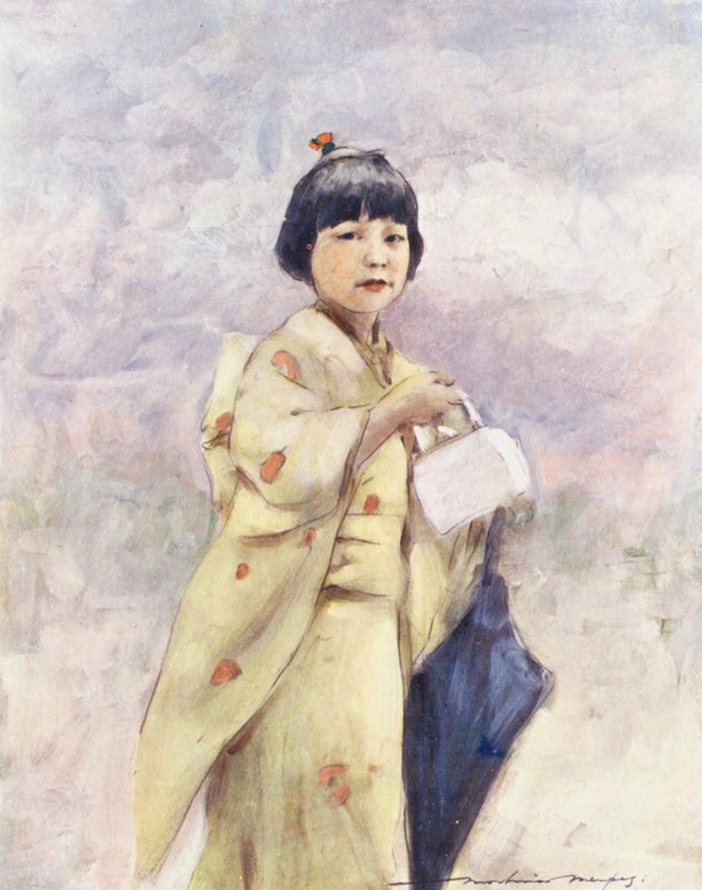 Wereldkinderen: Japans, Boodschappen Doen door Mortimer Ludington Menpes