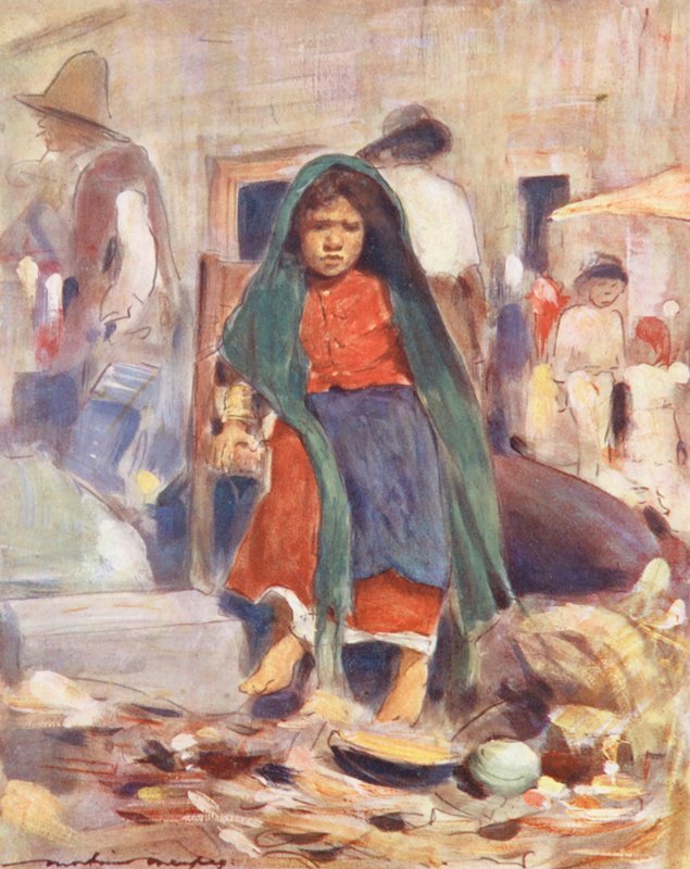 Wereldkinderen: Mexicaans, Water Halen door Mortimer Ludington Menpes