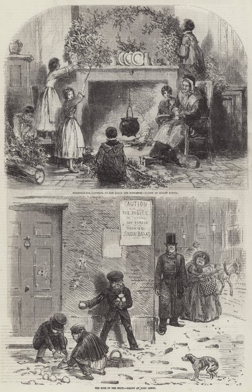 Kerstschetsen door Myles Birket Foster