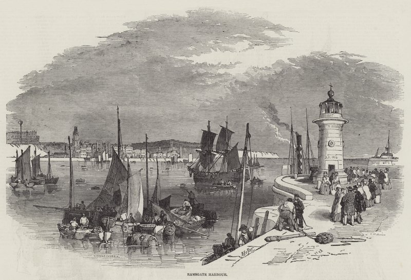 Haven van Ramsgate door Myles Birket Foster