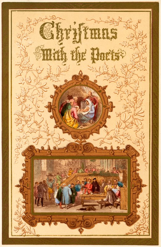 Titelpagina van Kerstmis met de dichters door Myles Birket Foster