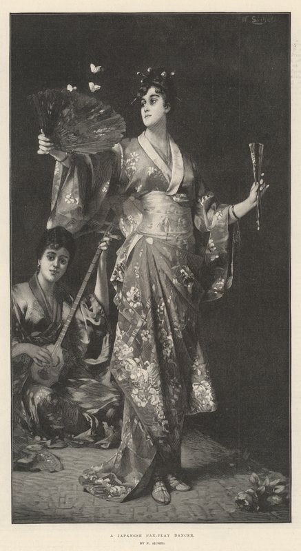 Een Japanse Fan-Play Danser door Nathaniel Sichel