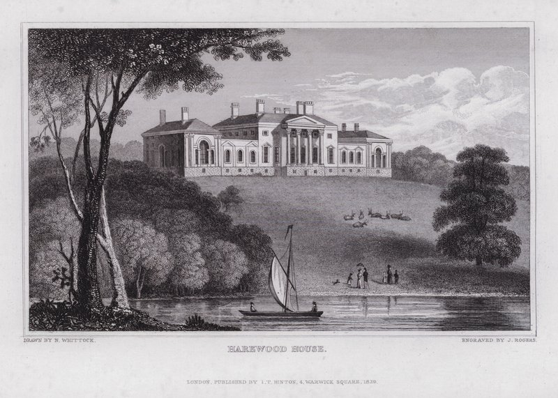 Harewood House door Nathaniel (after) Whittock