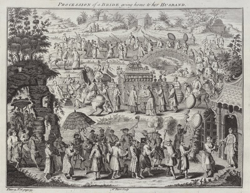 Processie van een Bruid die naar haar Man gaat door Nathaniel Parr