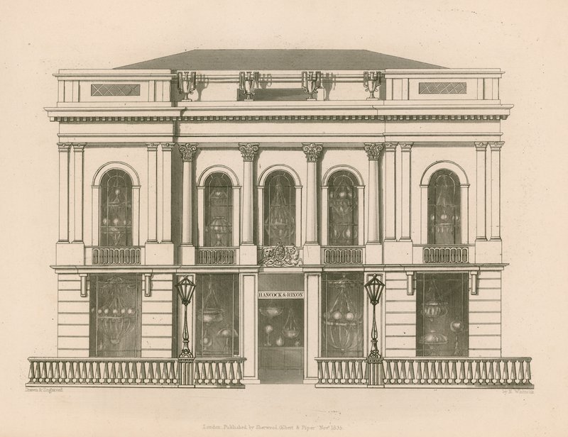 Winkelpui voor Hancock en Dixon, Pall Mall East, Londen door Nathaniel Whittock