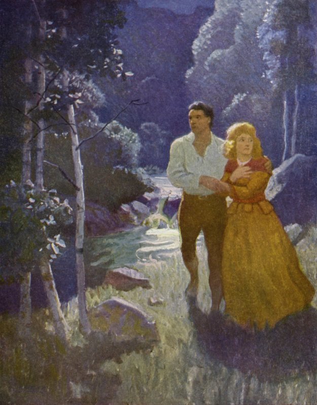 Illustratie voor De laatste der Mohikanen door Newell Convers Wyeth