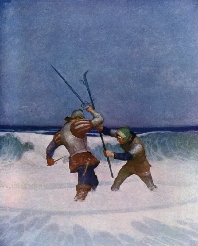 Illustratie voor De Zwarte Pijl door Robert Louis Stevenson door Newell Convers Wyeth