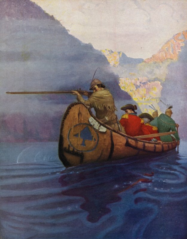 Illustratie voor De Laatste der Mohikanen door Newell Convers Wyeth