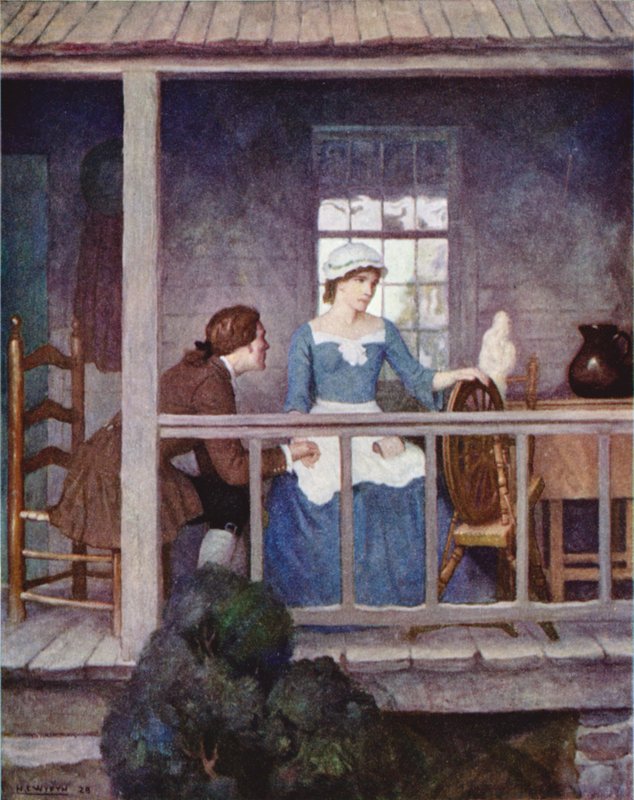 Sally Merrillee en Johnny door Newell Convers Wyeth